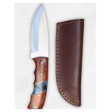 8.5' Burnt Wave Hunter Knife NEW w/ Sheath