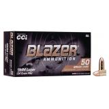 CCI Blazer Brass 9mm 124 gr FMJ 50/Bx
