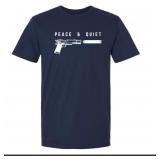 PEACE & QUIET T-SHIRT NAVY BLUE -- NEW--XL