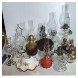 Oil Lamps, Bracket Lamps, Chamber Sticks, Milk