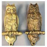2 Brass Owl Door Knockers