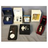 Ladies Watch Sets, Bulova Travel Alarm Clock.
