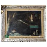 Liberte Signed Abstract Oil Painting On Canvas