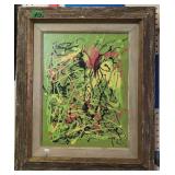 Signed Abstract O/c Painting Jackson Pollock