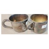 2 Sterling Silver Baby Cups 3.93 Ozt