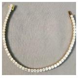 14k Gold Cz 7' Tennis Bracelet. 6.5 Dwt Total