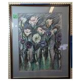 1990 Lisa Tudler? Acrylic And Chalk Stick