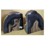 Polished Geode Bookends