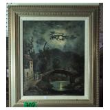 Lazell Antique O/c Painting. People Walking