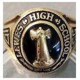 1965 Lewes High School Class Ring 10k Gold 5.9
