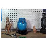 Mcm Pottery Flower Frog Vase, Terracotta Wiseman,