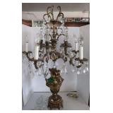 5 Arm Hollywood Regency Gilt Earn Luster Lrism