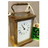 Brass French Carriage Clock With Key. Not