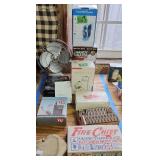 Desk Fan, Whisper 2000, Fire Chief Matches,