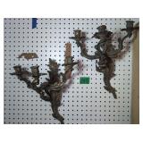 Cast Metal Louie Xv Style 3 Arm Candelabra