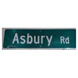 Asbury Road Sign 42x12'