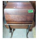 Cast Iron Leg Vintage Child School Desk Seat