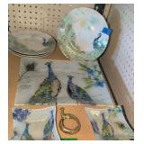 Peacock 222 Fifth Lakshmi Find China Plates,