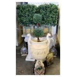 Plaster Decorative Columns, Faux Plants,