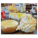 Shell Soup Tureen, Shell Display Bowl, Seahorse