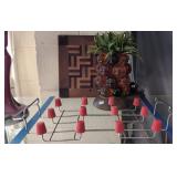 Mcm Lucite Grape Table Lamp, Modern Art Trivet