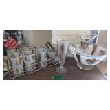 Libby Golden Foliage Tumblr Glasses, Ice Bucket,