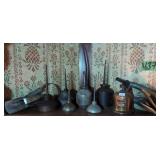 Collection Of Oilers, Dunlap, Oil Can Spouts