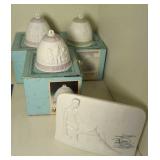 Lladro Dealer Plaque, Christmas Ornament Bells.
