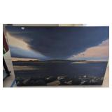 Julie Morneux O/c Painting Stormy Skies Over