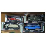 4 Diecast Car Models. American Classics. 1955