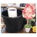 Ceramic Planters, Artifical Rose Bouquets