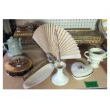 Imperia Limoges Dresser Box, Celadon Teapot,