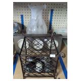 Art Glass Vase 12', Polished Hard Stone Eggs,