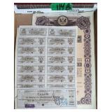 Stock Certificates. March 1930 Talon, Zeeitausend