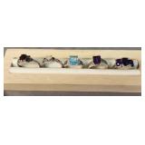 5 Sterling Silver Rings. Amethyst, Aquamarine,