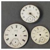 Porcelain Pocket Watch Dials. Watch Movement