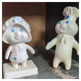 2 Rubber Pillsbury Doughboy Poppin Fresh