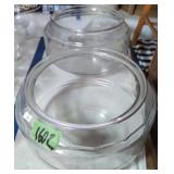 2 Glass Fish Bowls 12x7'