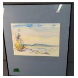 Erika H. Walsh Watercolor Painting Beach Landscape