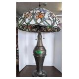 Stained Glass Shade Table Lamp 35' Tall, Shade Is