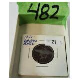 1871 Denton Restaurant Token