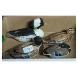 4 Miniature Duck Decoys. 1974 Highfield, Mallard