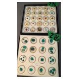 2 Trays Cut Polished Gemstones. Malachite, Quartz,