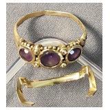 10k Gold Amethyst Ring 1.5 Dwt, 10k Gold Ring
