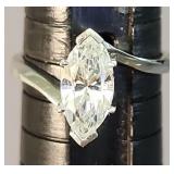 14k White Gold Marquise Diamond Ring 2.1 Dwt.