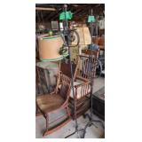 2 Wrought Iron Adjustable Height Floor Lamps