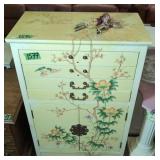 Chinoiseree Cherry Blossom Cabinet W Brass