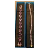 2 Jtv Sterling Silver Purple Stones Bracelets.