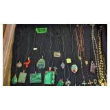 Artisan Crafted Necklace Pendants. Malachite,