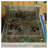 Oriental Wool Rug With Bird In Tree Branch 24x32'